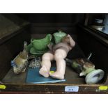 A German Heinrich Handwerck Baby Doll marked H.W. with open mouth and closing eyes, a Carltonware