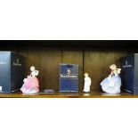 Royal Doulton figures: Autumn Breeze HN4716, Autumn Breezes HN3736 (signed and dated 16th June