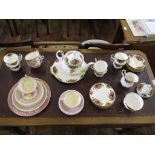 A Royal Albert Old Country Roses pattern tea service, for six place settings including teapot and