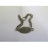 A white metal Identity bracelet inscribed R.A.F. 1808951 Henry Williams Collins of Maidenhead,