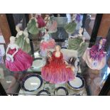 Royal Doulton figures: Sweet and Twenty HN1298, Autumn Breeze HN1911, Sweet Anne HN1496, Michele