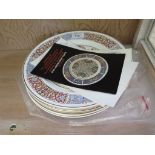 A set of seven Spode Celtic plates: Lindisfarne, St Gall, St Chad, Durrow, Kells, Iona (all with