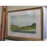 Sir William Russell Flint Golden Barrier Loch Earn 1925 Lithograph, signed in pencil and blind stamp