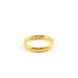 A 22 carat gold wedding ring