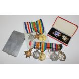 1939 - 45 medal France and Germany Star, The Great War medal 1914-19 to 90443 PTE J.L. Jones M.G.