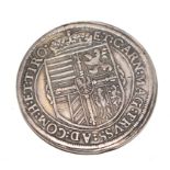 A silver Taler coin, Archduke Maximillian, dated 1618