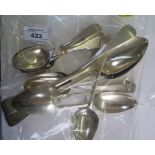 A miscellaneous collection of silver spoons