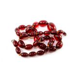A cherry amber necklace