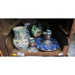 Various Middle Eastern pottery with polychrome decoration