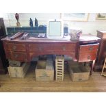 A George III mahogany bowfront sideboard, the chevron banded top over satinwood crossbanded and