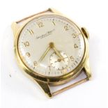 A 14 carat gold International Watch Company (Schaffhausen) gentleman's wristwatch having white