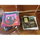 A collection of vinyl records, including Lou Reed, Tom Jones, Leonard Cohen, Michael Jackson,