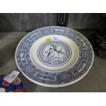 A pair of Royal Doulton and Rothschild Bros USA Ezra Cornell commemorative plates, 26cm diameter