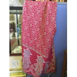 A red paisley shawl 70cm x 211cm