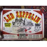 A Led Zeppelin Earls Court Concerts poster, 23rd 24th 25th May (1975) Mel Bush Production in