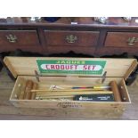 Jaques four player croquet set, in wooden box