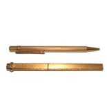 A Must de Cartier gold plated fountain pen and ball point pen