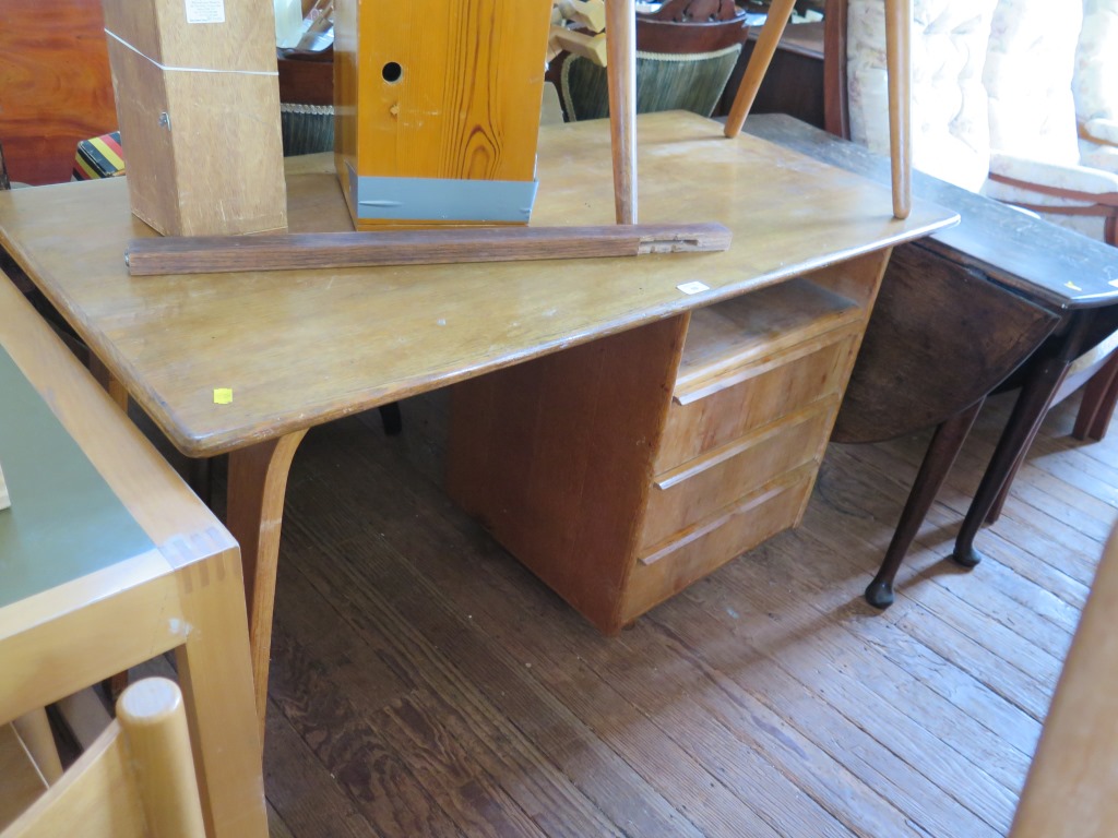 A Hans J Wegner 'Sawbuck' chair, in ash ply and birch, stamped under seat 'Carl Hanson & Son - Image 2 of 2