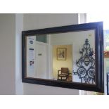 Two rectangular wall mirrors, 79cm x 109cm and 60cm x 85cm