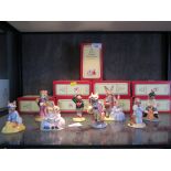 Royal Doulton Bunnykins Figures: Father Bunnykins, Seaside Bunnykins 1998 (both with