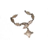 A St John's Ambulance silver necklace 1930's
