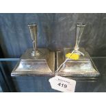 A pair of silver pen holders (one as found) Sheffield 1896