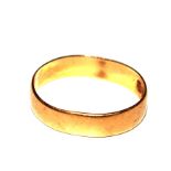 A 22 carat gold wedding ring