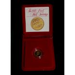 A 1980 proof gold half sovereign, boxed with papers