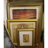 Four framed reproduction prints after Edvard Munch, John William Waterhouse, Margaret MacDonald