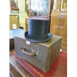 A G.A. Dunn & Co silk top hat, in original case