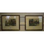 Frank Beswick 'Willows' & 'Riverside' - a pair Watercolours, signed and dated 1895, 18cm x 27cm (2)
