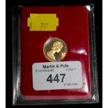 An Isle of Man 1979 gold proof half sovereign