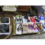 Two pairs of ladies shoes by Ivory of Bond Street, with matching bags, two pairs of ladies boots,