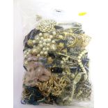 A large bag of costume jewellery