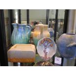 Art Deco ceramic vases, one by Shorter, jug and Carlton dish (5)