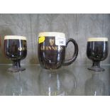 A Pair of Carltonware for Guinness egg cups and a tankard