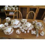 A Royal Albert Old Country Roses pattern dinner and tea service and accessories including teapot and