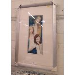 Richard W. Conway-Jones The Three Graces watercolour Initialled and stamped 49cm x 18cm