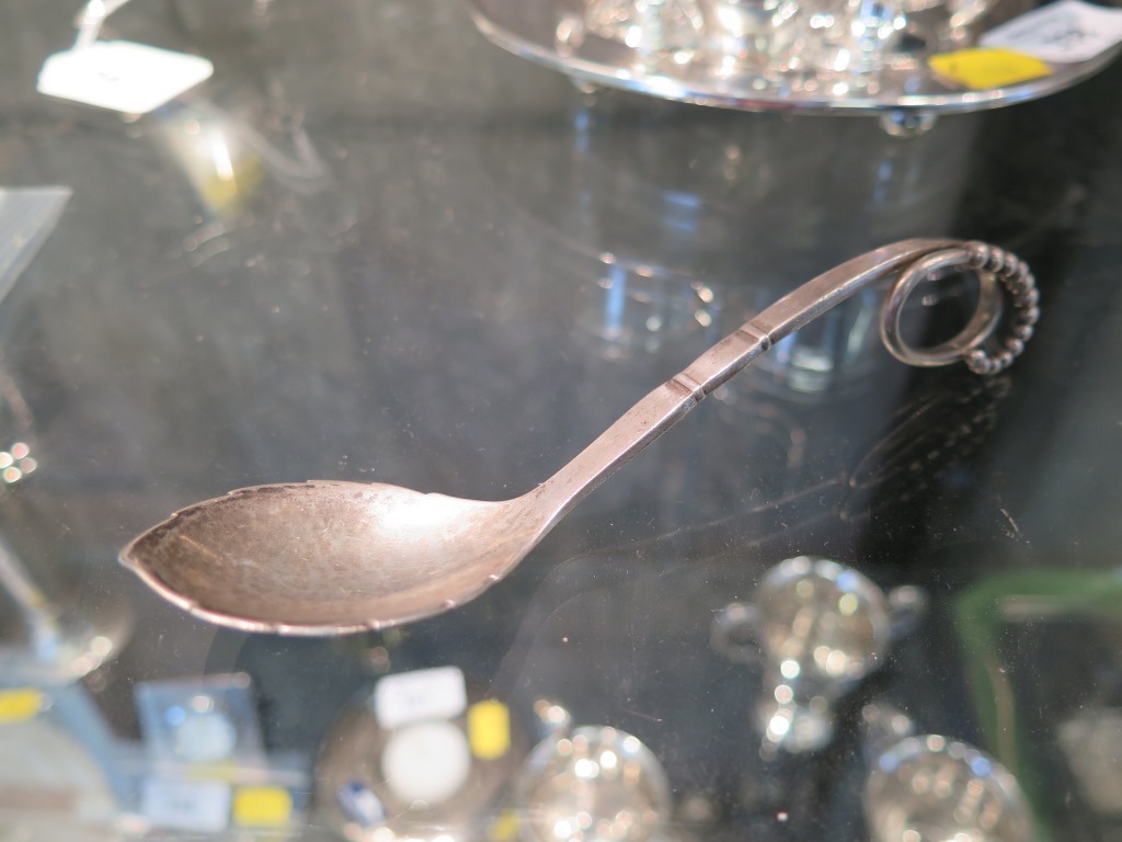 A Danish silver spoon by Georg Jensen