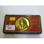 A Queen Victoria South Africa 1900 chocolate tin (still containing chocolate)