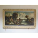 Norman Henry French 1906-1984 Country River Scene oil on canvas signed RIMA RRSM N.F. 50 x 101 cm