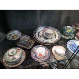 Various Oriental cups, saucers, plates, etc, some in famille rose colours, (20)