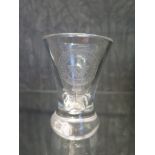 A Masonic firing glass, for the Constitutional Lodge, numbered 60, 9cm high