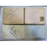 Two autograph albums containing film star signatures including Peter Lorre, Douglas Montgomery, John