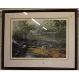 David Crane 'Stepping Stones' Colour lithograph Titled, signed and numbered 131/820 in pencil 34cm x