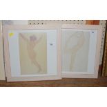 After Auguste Rodin Madame R. Simpson and another nude study Lithographic reproductions 26.5cm x