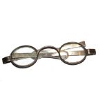 A pair of 19th century silver spectacles
