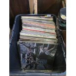 A collection of vinyl albums, including Pink Floyd, Marrilion, Led Zepplin, The Who, etc
