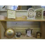 A collection of seven various mantel clocks comprising London Clock Co., Portmerion, Swiza,