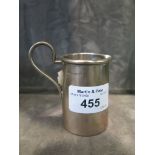 A small silver cream jug, Birmingham 1924